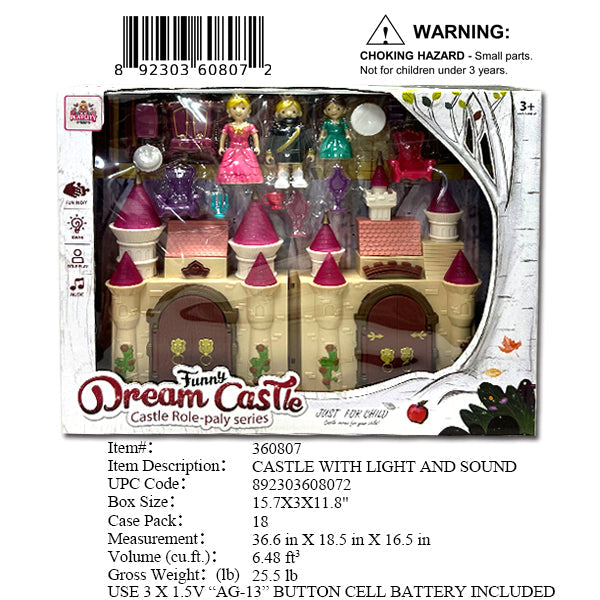 15.7X3X11.8"DREAM CASTLE PLAY SET