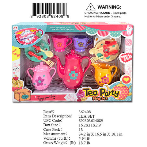 16.2X11X2.9"TEA PARTY PLAY SET WBX