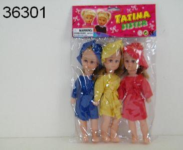 3PC 8.5"RAINBOW DOLL