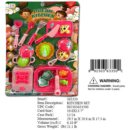 19.6X13.7"KITCHEN COOKING PLAY SET