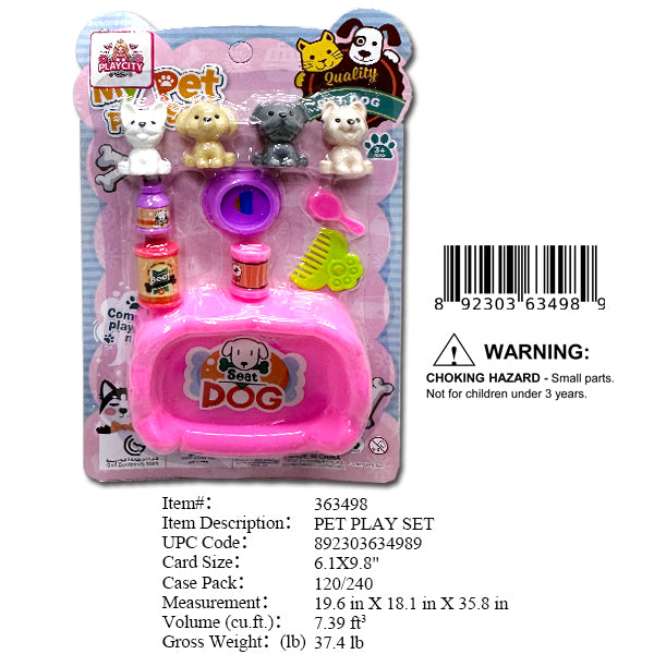 9.8X6.1" MY MINI PET FEEDING PLAY SET