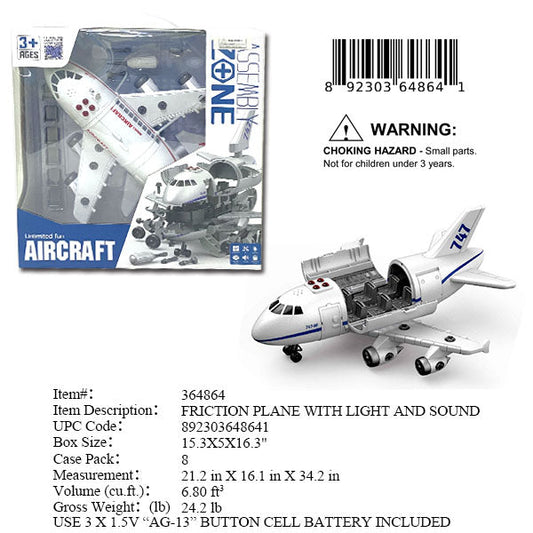 15.3X5X16.3"F/P IC AIRCRAFT DIY PLAY SET