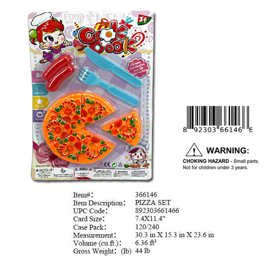 11.4X7,4"PIZZA FOOD PLAY SET