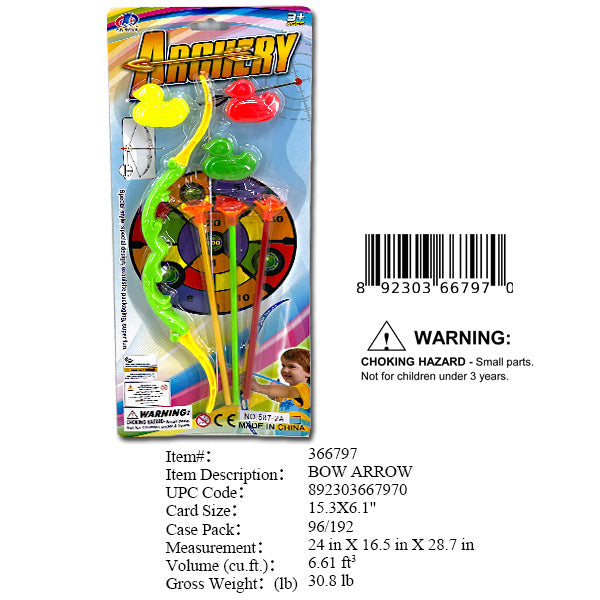 15.3X6.1"BOW & ARROW ARCHERY SET