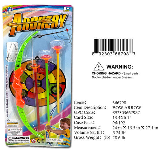 13.4X6.1"BOW & ARROW ARCHERY SET