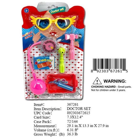 12.4X7.3"GIRLS DOCTOR PLAY SET