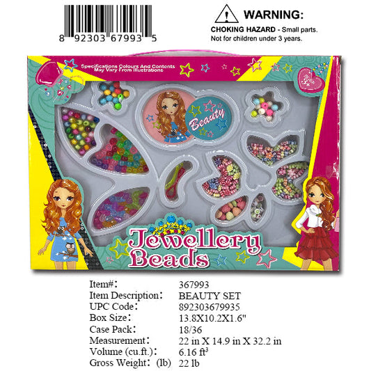 13.80X10.2X1.6"DIY BEADS JEWELRY PLAY SET