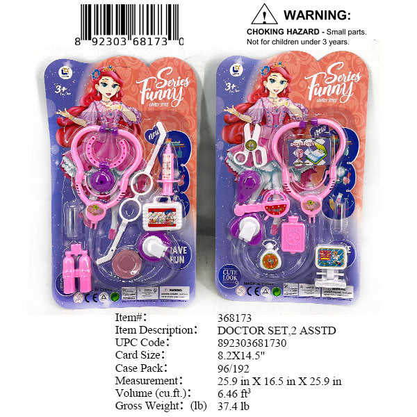 8.2X14.5"GIRLS DOCTOR PLAY SET