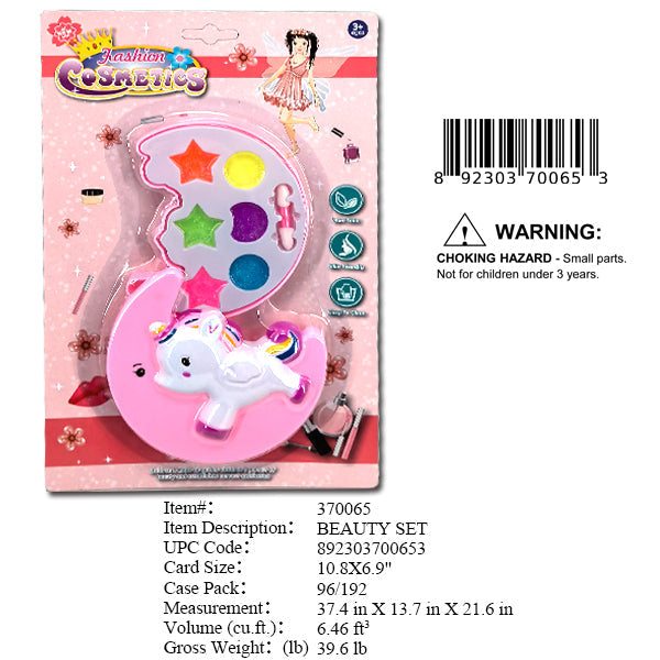 10.8X6.9"MOON & UNICORN MAKE UP SET