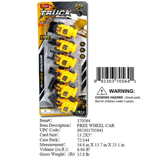 13.2X5"6PC F/W CONSTRUCTION TRUCK