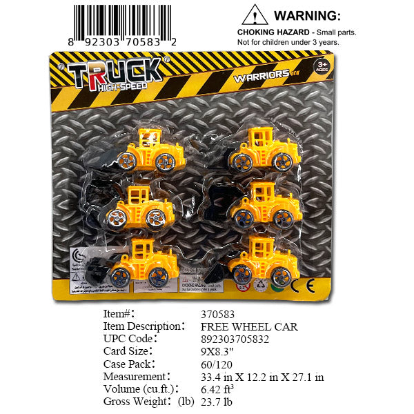 9X8.3"6PC F/W CONSTRUCTION TRUCK