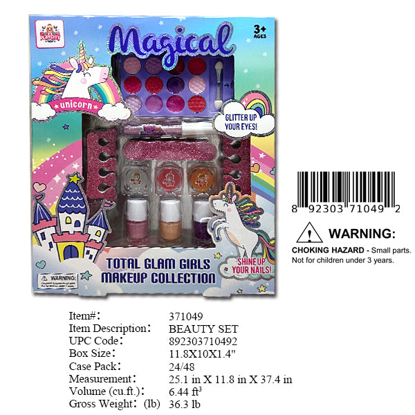11.8X10X1.4"MAGICAL MAKE UP SET