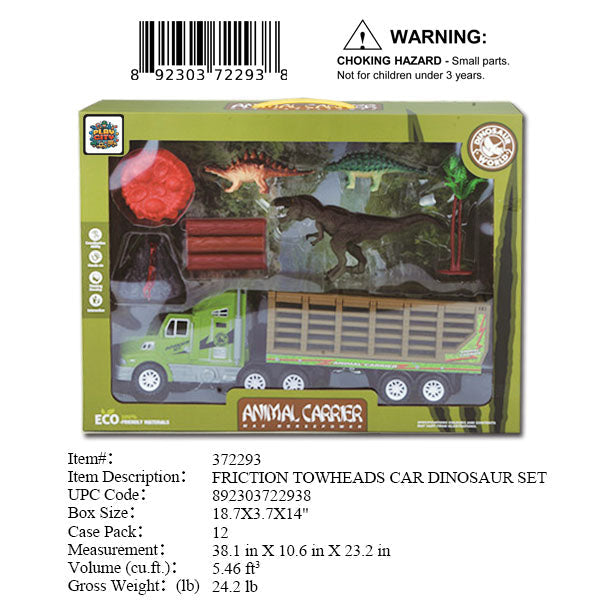 18.7X3.7X14"F/P DINOSAUR CARRIER TRUCK