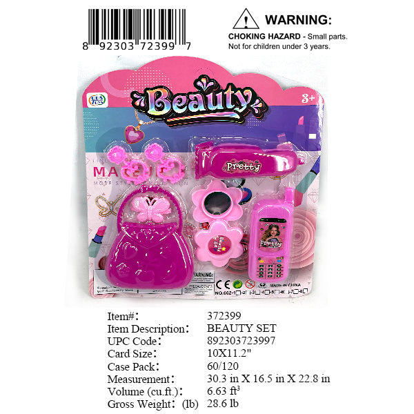 10X11.2"GIRLS BEAUTY PLAY SET