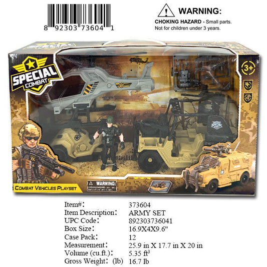 16.9X4X9.6"ACTION SOLDIER ARMY COMBAT SET