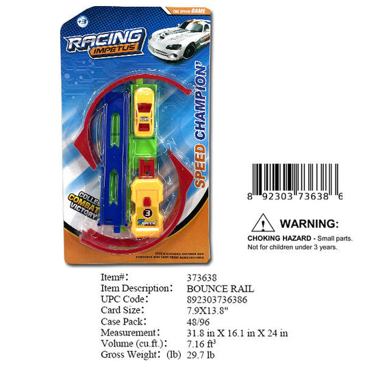 7.9X13.8"PUSHNGO SPORT CAR+RAIL TRACK