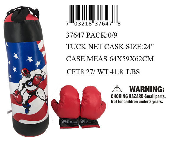 24"3PC BOXING SET USA HERO