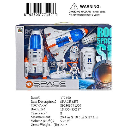 18.9X4.3X13"SPACE STATION PLAY SET