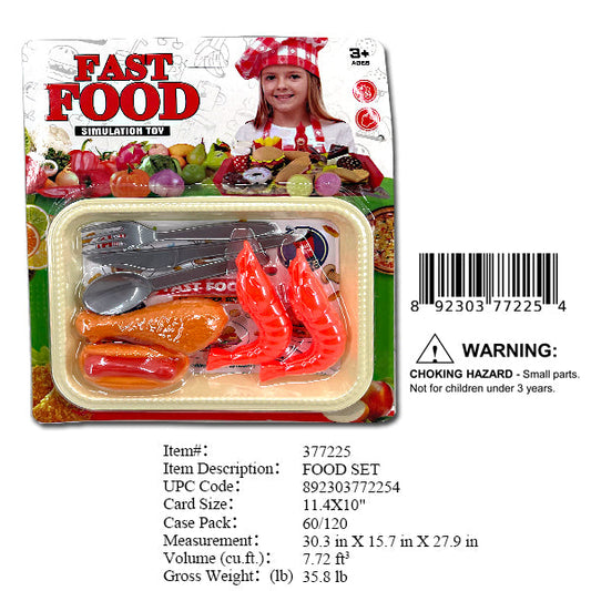 11.4X10"FAST FOOD PLAY SET