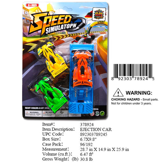 6.7X9.8"3PC F/W SPEED RACE CAR+LAUNCHER