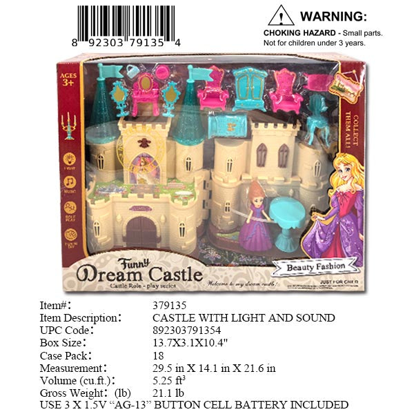 13.7X3.1X10.4"B/O IC DREAM CASTLE SET WBX