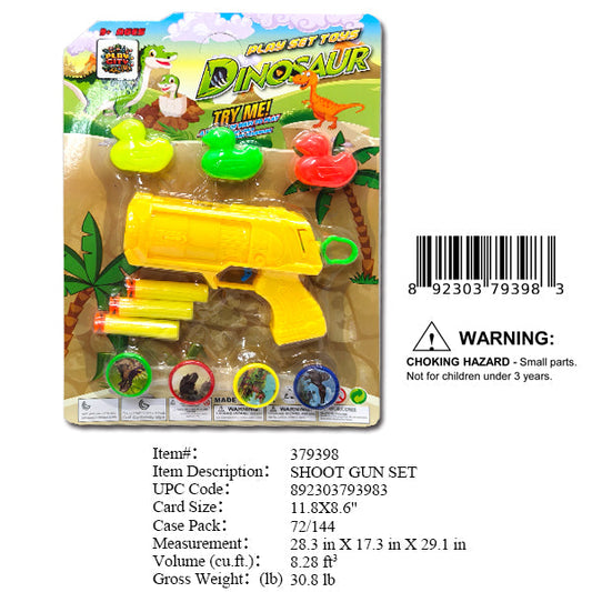 11.8X8.6"TOY GUN SHOOT SOFT DART & DISCS