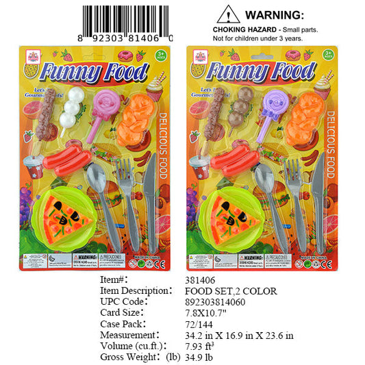 7.8X10.7"FUNNY FOOD PLAY SET