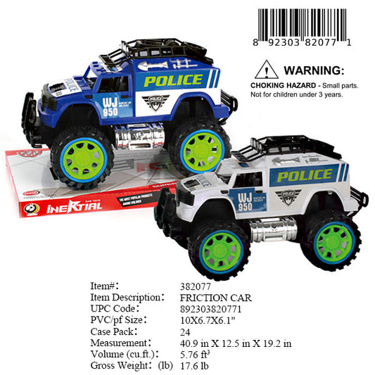 10X6.7X6.1"F/P POLICE TRUCK