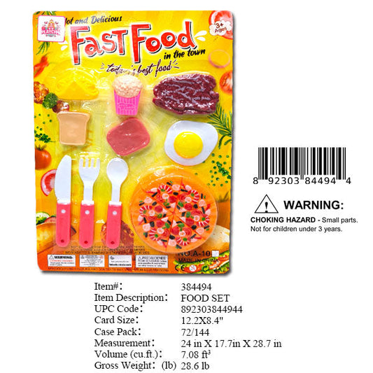 12.2X8.4"FAST FOOD PLAY SET