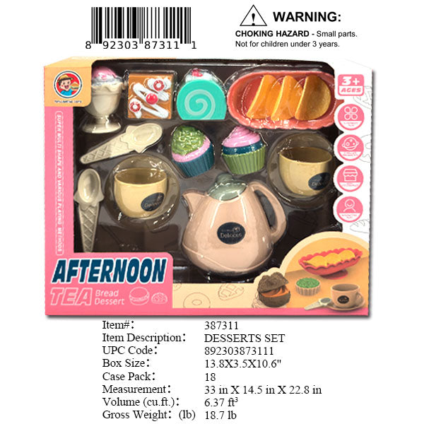 13.8X3.5X10.6"AFTERNOON TEA SET WBX