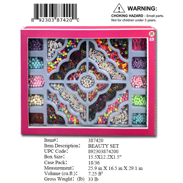 15.5X12.2X1.5"DIY BEADS BEAUTY SET