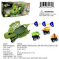 9.9X5.4X5.5"DINO TRAILER +3 PC P/B DINO CAR