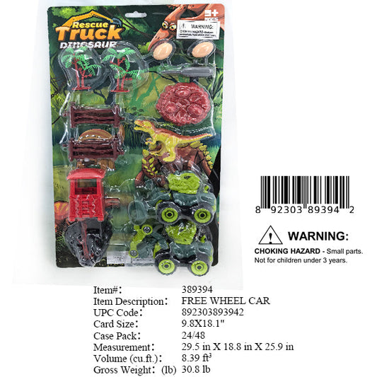 9.8X18.1"DINOSAUR RESCUE TRUCK SET