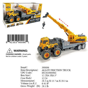 12.2X4.33X6.3"DIE CAST F/P CRANE TRUCK