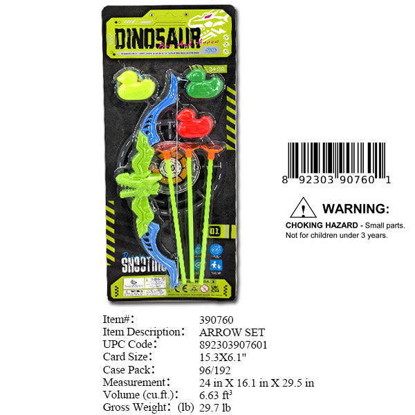 15.3X6.1"DINOSAUR BOW & ARROW SET
