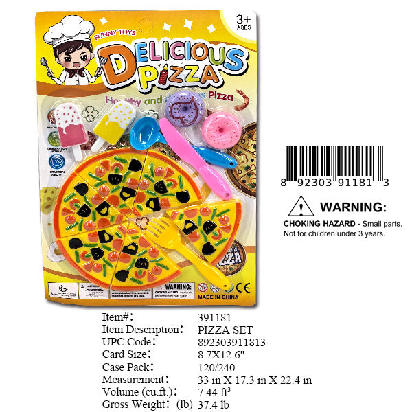 8.7X12.6"PIZZA PLAY SET