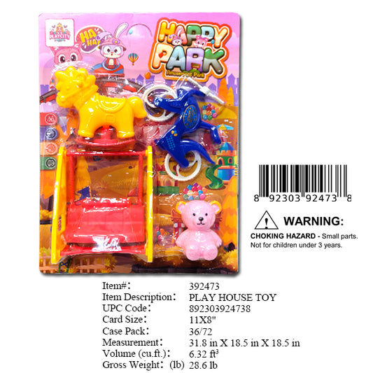 11X8"HAPPY PARK TOY PLAY SET