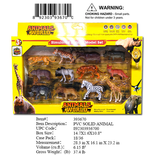14.7X1.6X10.8"ANIMAL WORLD PLAY SET