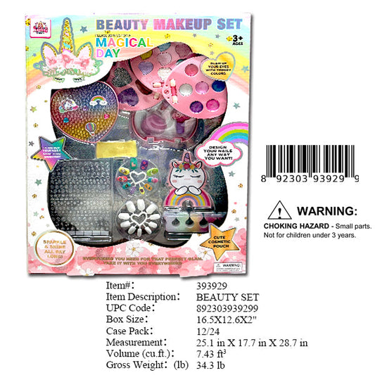16.5X12.6X2"BEAUTY MAKE UP SET WBX