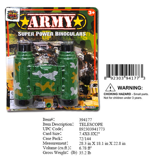 7.4X8.8X2"SUPER POWER TOY BINOCULARS