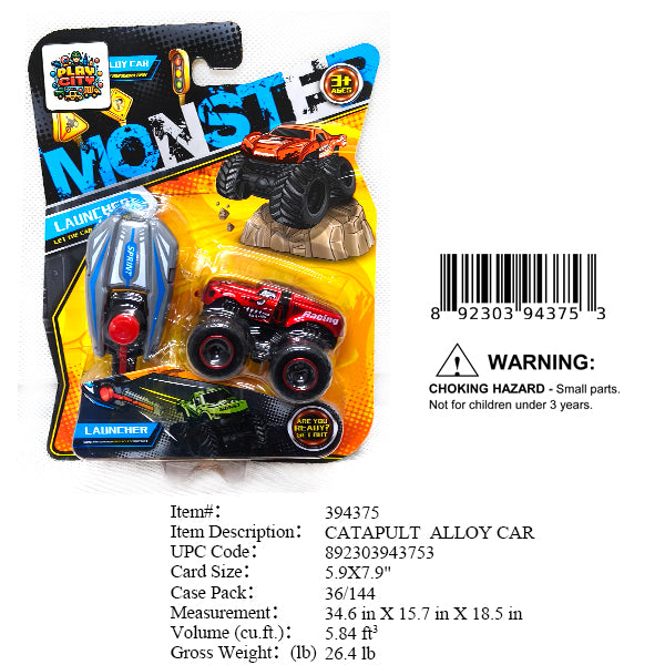 5.9X7.9"MONSTER CAR & LAUNCHER