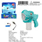 7.7X2.7X8"B/O DINO BUBBLE GUN+USB CHARGER