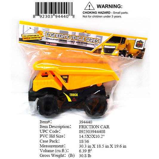 14.5X5X10.2"F/P CONSTRUCTION DUMP TRUCK