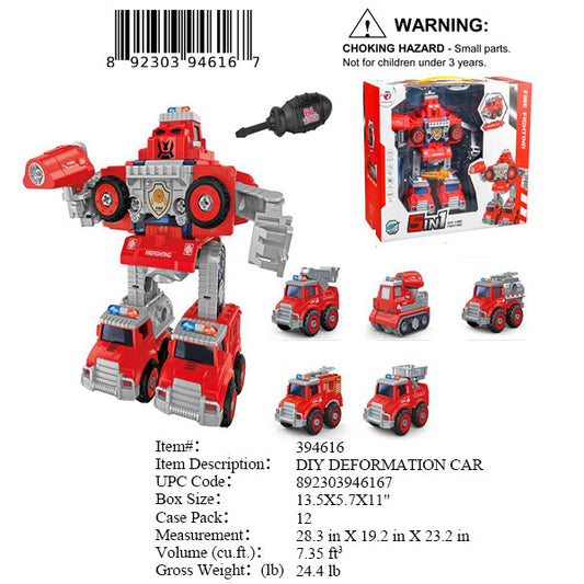 13.5X5.7X11"5IN1 RESCUE TRUCK ROBOT SET WBX