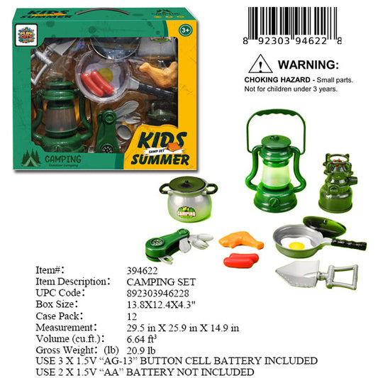 13.8X12.4X4.3"KIDS TOY CAMPING SET