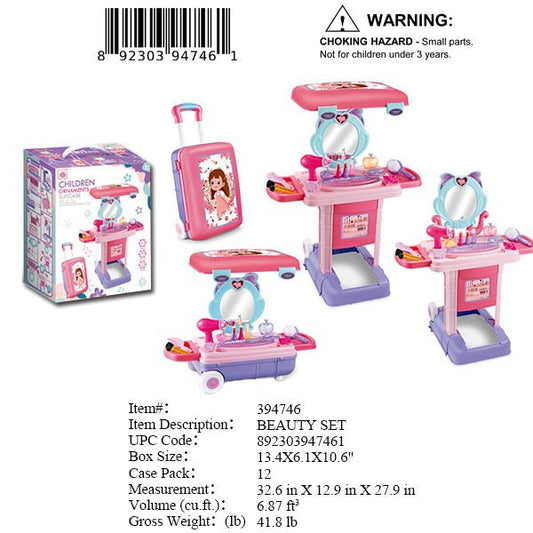 13.4X6.1X10.6"SUITECASE BEAUTY SET PBX