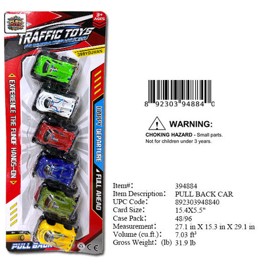 15.4X5.5"6PC P/B SPORT CARS