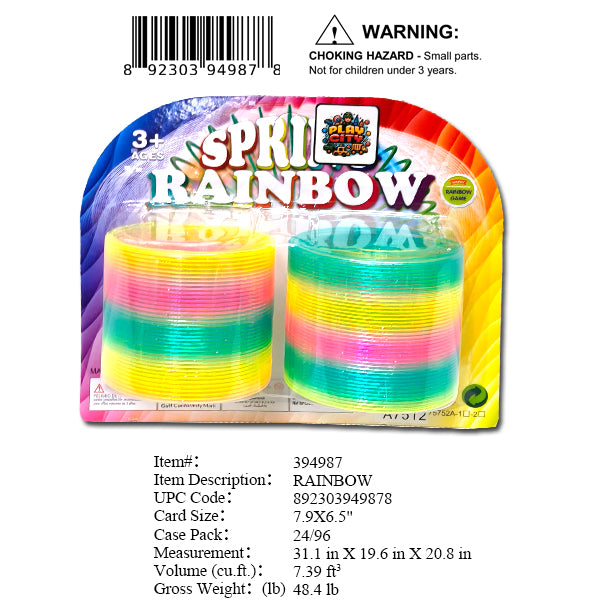 7.9X6.5"2PC RAINBOW SPRING