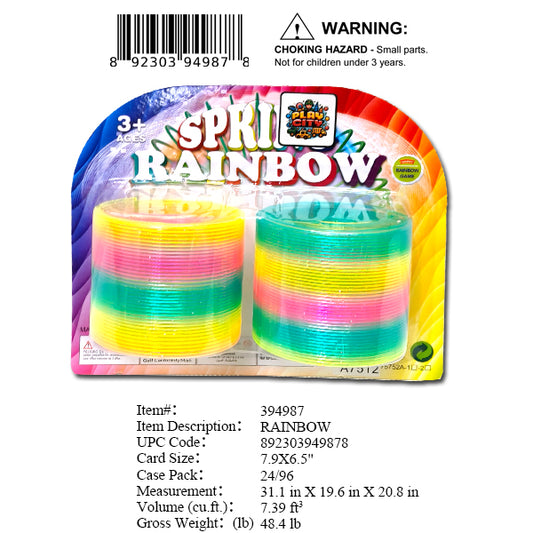 7.9X6.5"2PC RAINBOW SPRING