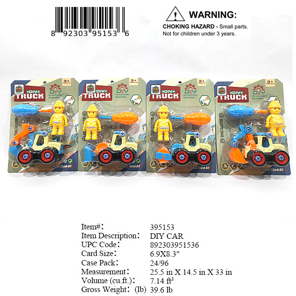 6.9X8.3"DIY F/W CONSTRUCTION TRUCK SET